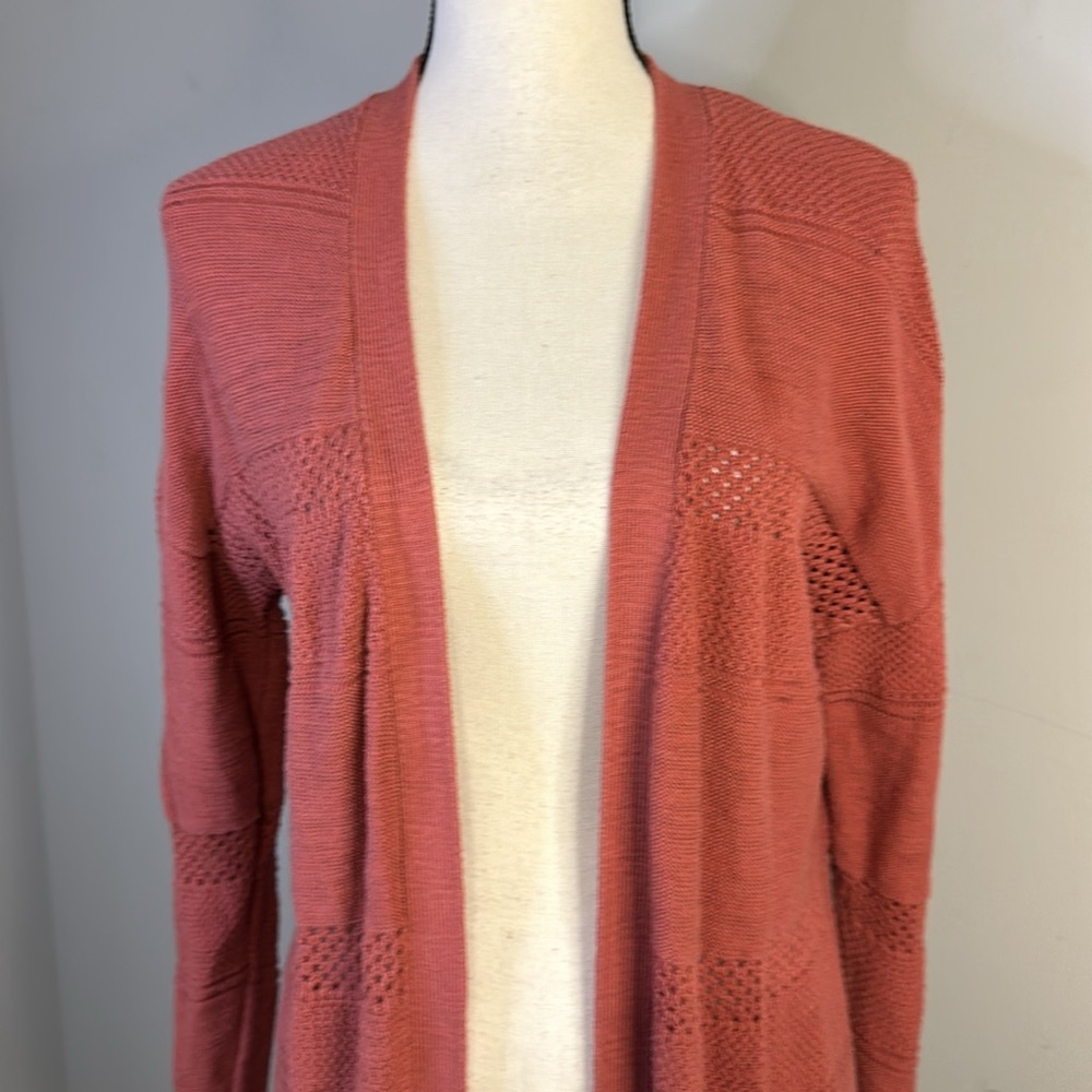 Universal Thread Dusty Rose Long Knit Cotton Cardigan - Picture 2 of 6